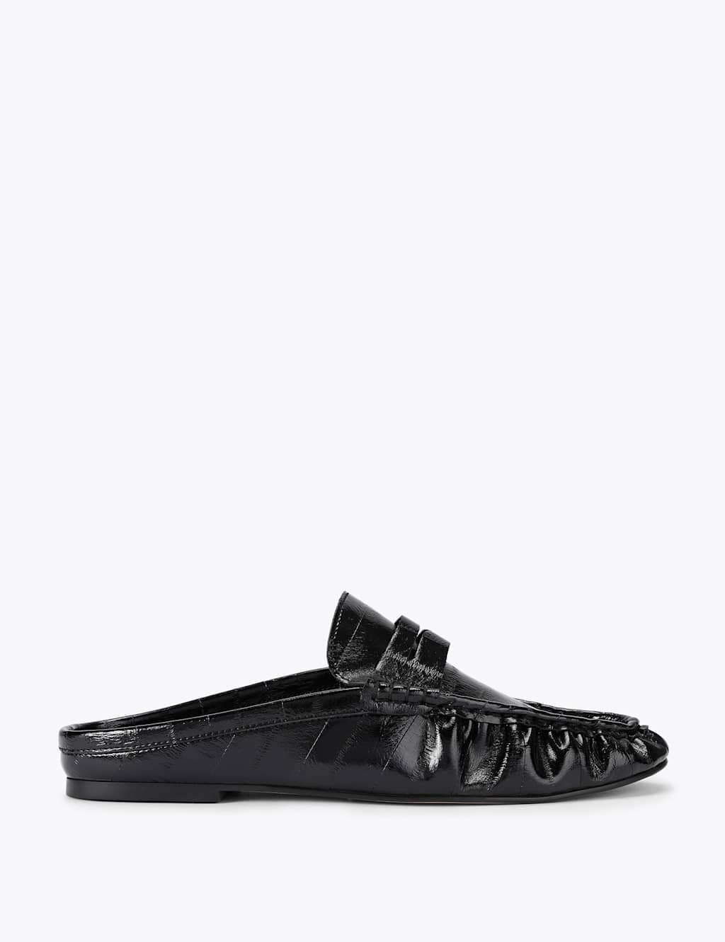 Steve Madden Women's Rafe Ruched Penny Mule Loafers - 9 - Black - Available at M&S