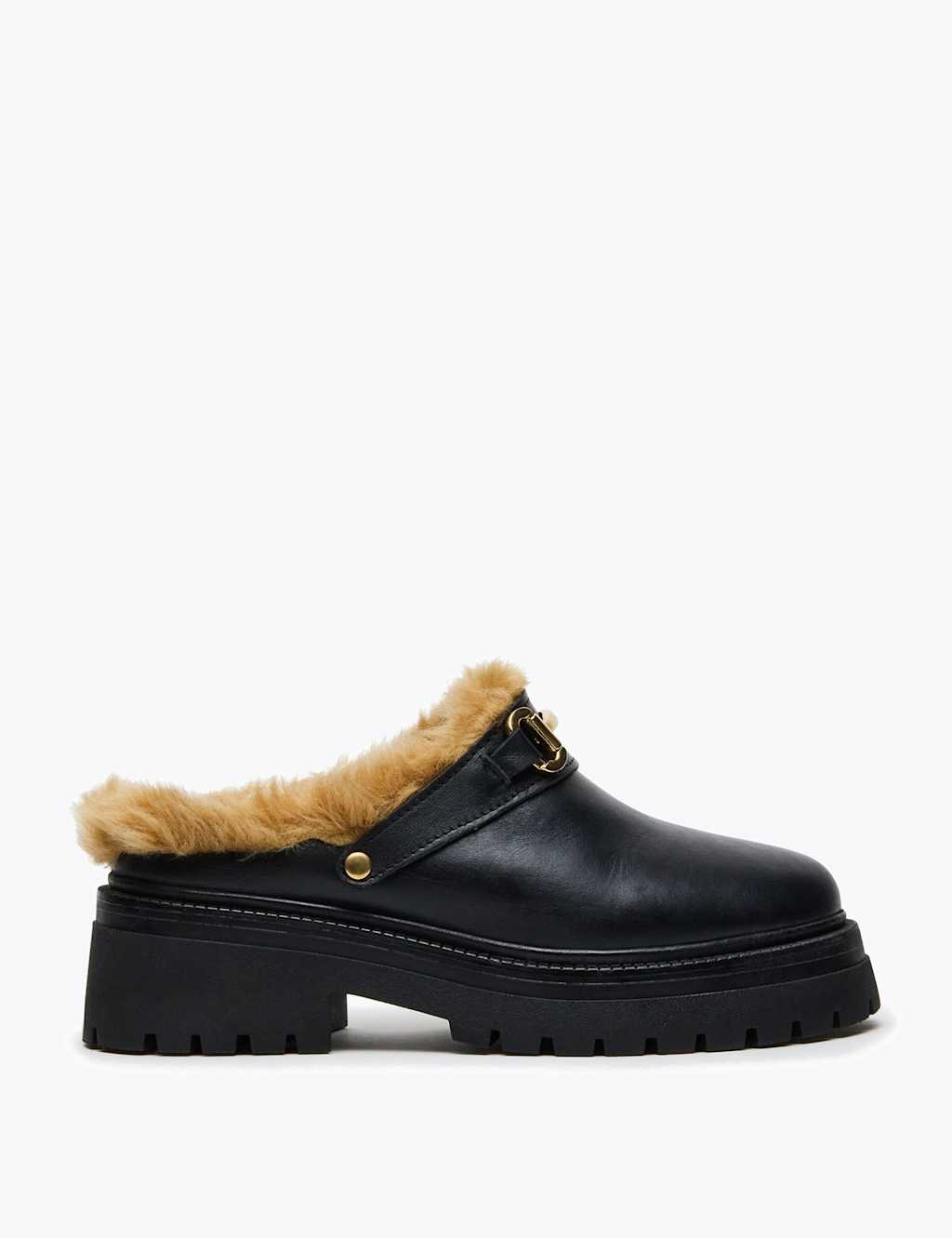 Steve Madden Women's Erba Leather Horsebit Mules - 7 - Black - Available at M&S