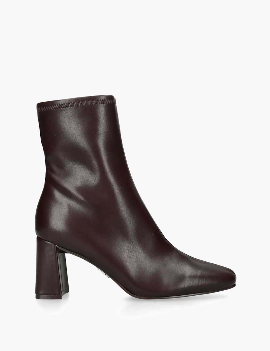 Steve Madden Women's Hurst Leather Block Heel Ankle Boots - 4 - Dark Brown - Available at M&S