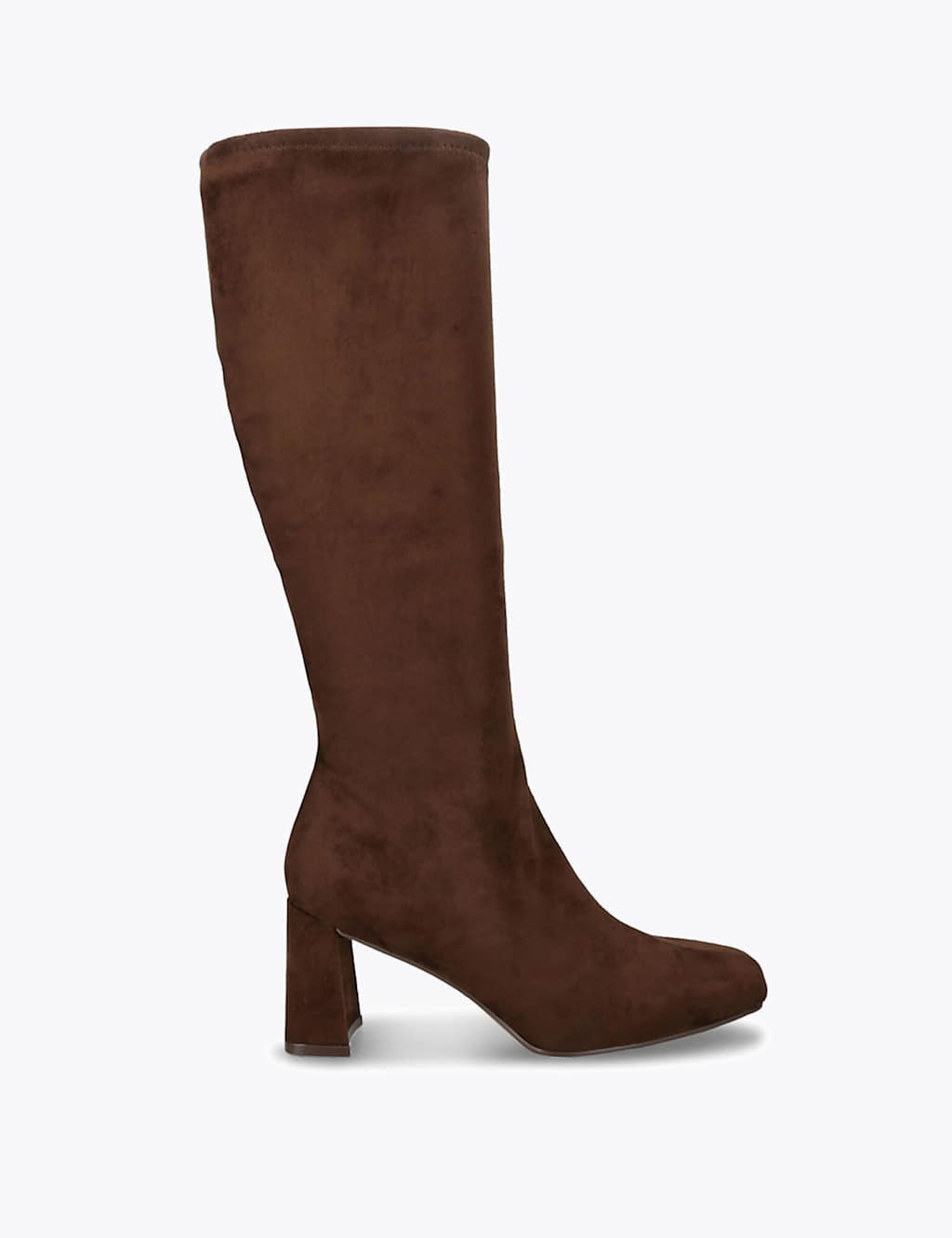 Steve Madden Women's Holly Suede Block Heel Knee High Boots - 6 - Dark Brown - Available at M&S