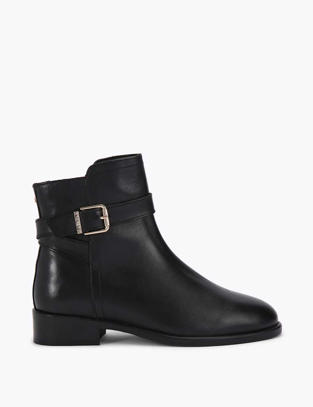 Carvela Women's Leather Buckle Flat Ankle Boots - 7 - Black - Available at M&S