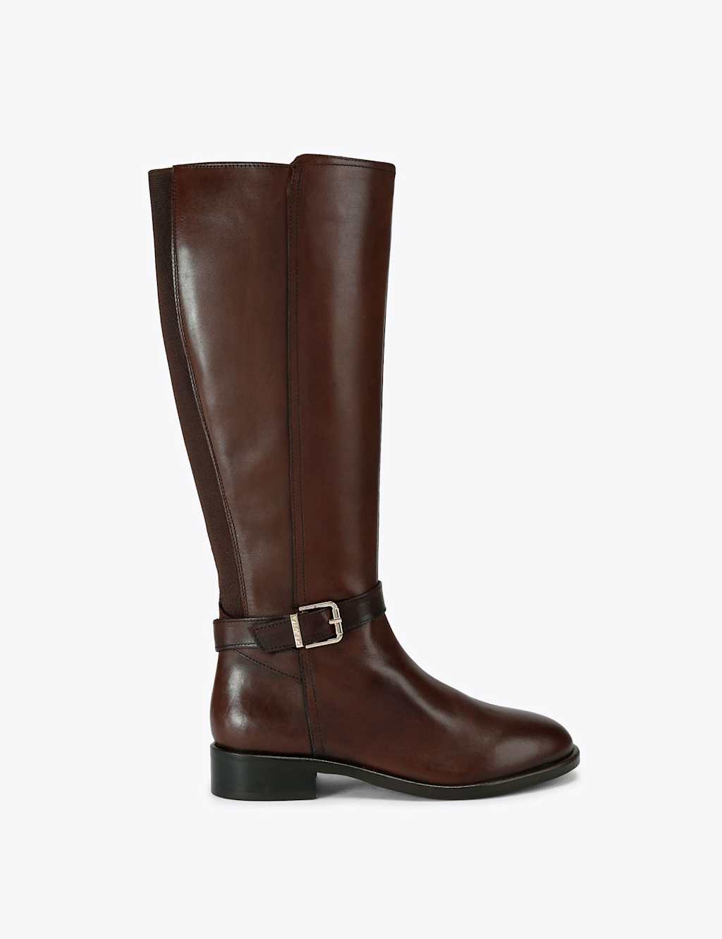 Carvela Women's Wide Fit Leather Flat Knee High Boots - 8 - Dark Brown - Available at M&S