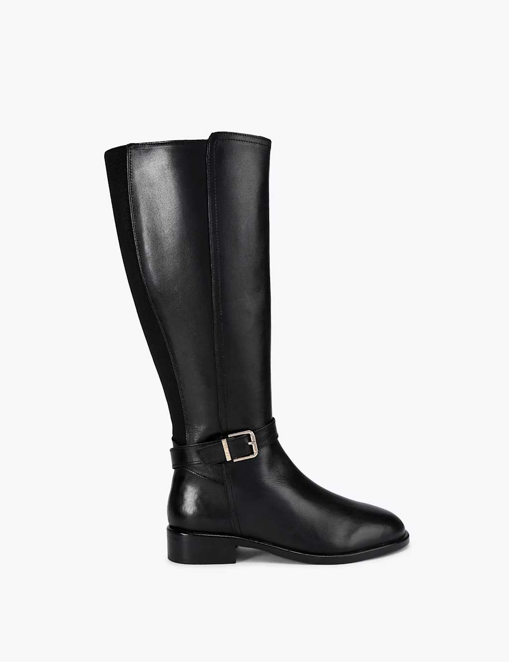 Carvela Women's Wide Fit Leather Flat Knee High Boots - 8 - Black - Available at M&S