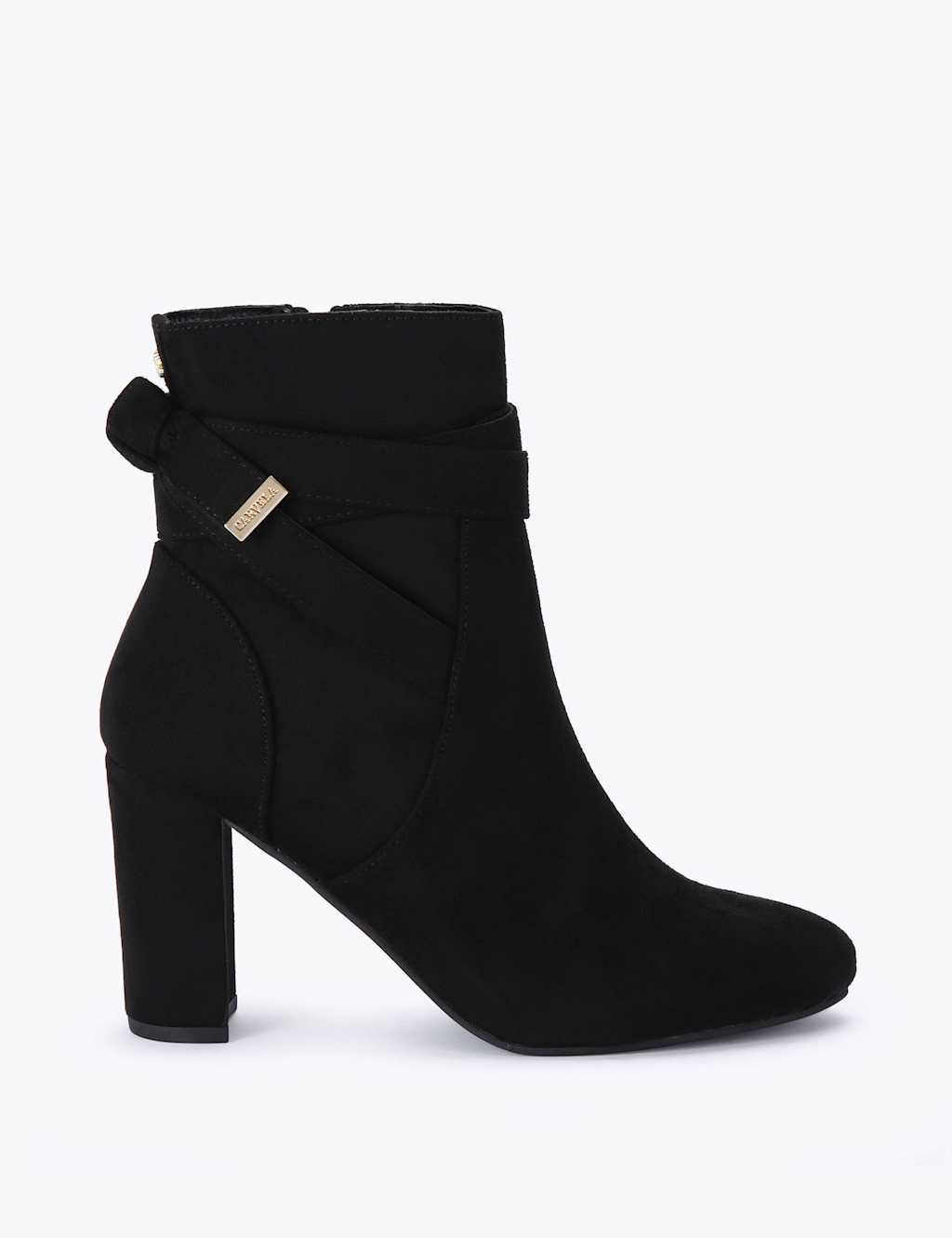 Carvela Women's Suede Block Heel Ankle Boots - 8 - Black - Available at M&S