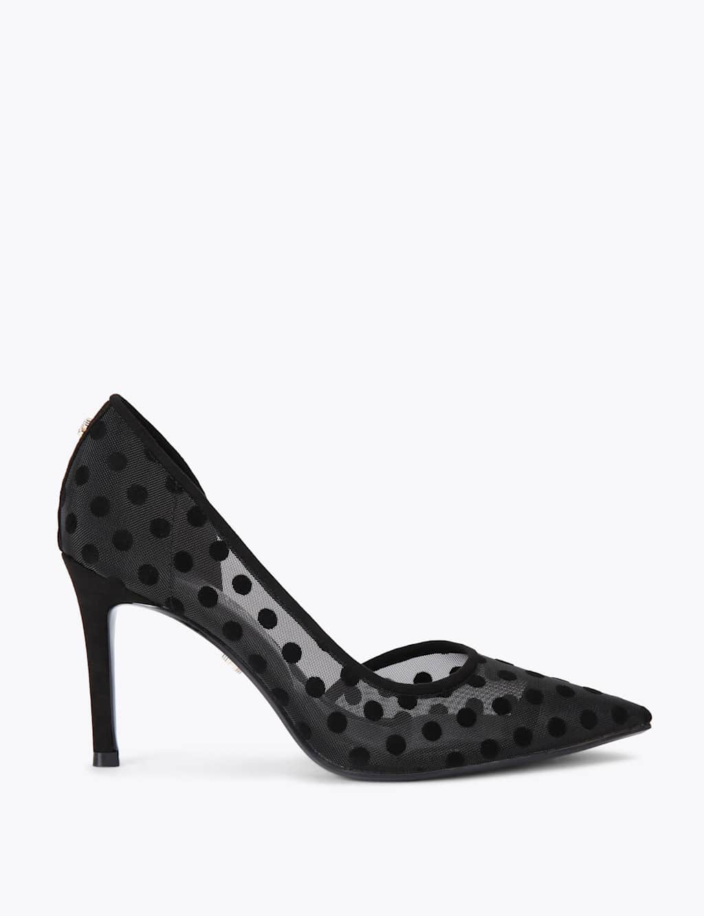 Carvela Women's Polka Dot Stiletto Heel Pointed Court Shoes - 3 - Black - Available at M&S