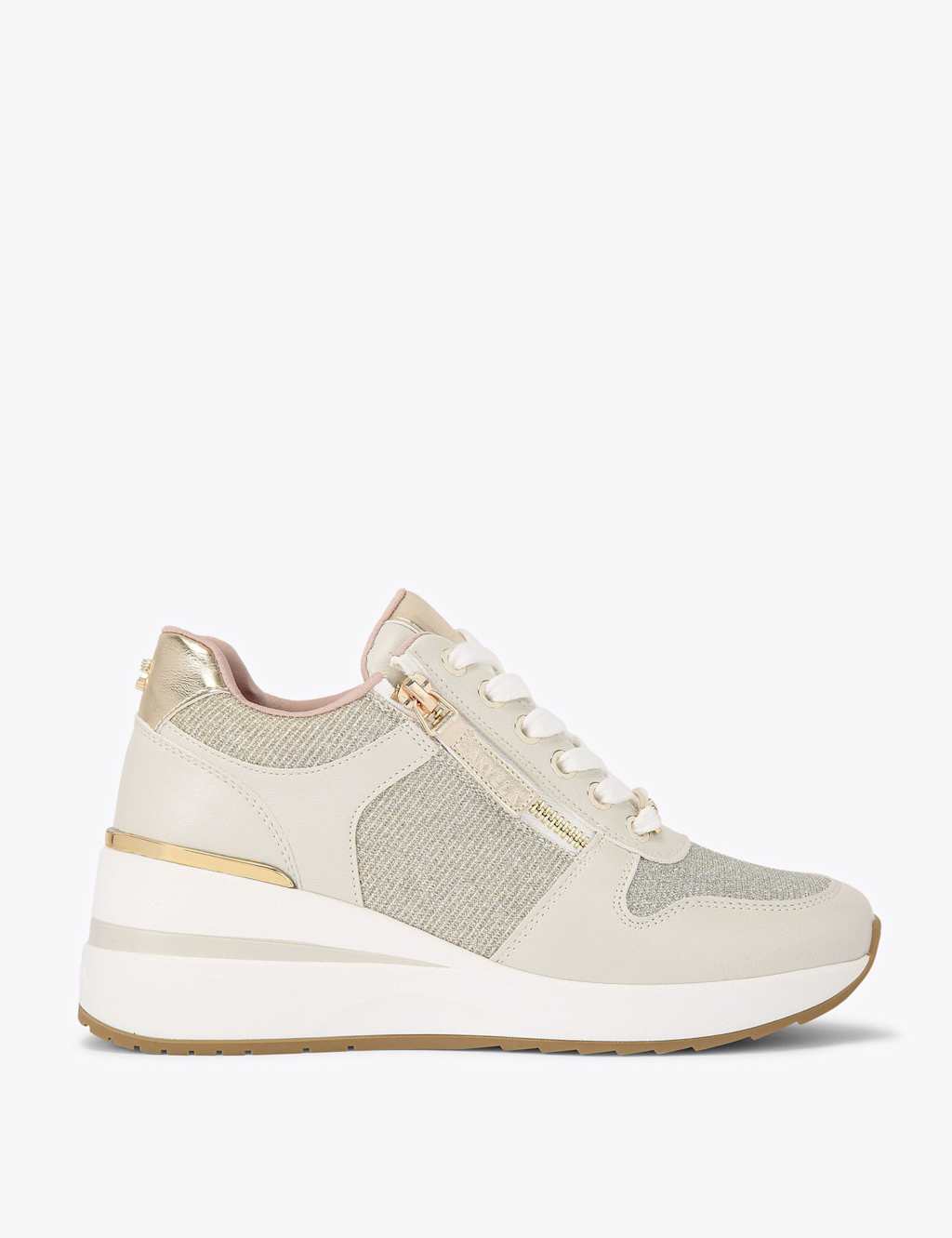 Carvela Women's High Rise Platform Trainers - 4 - Gold - Available at M&S