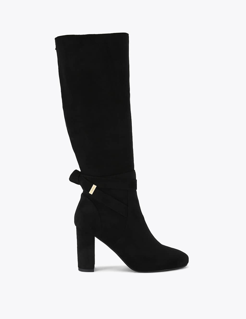 Carvela Women's Wide Fit Block Heel Knee High Boots - 8 - Black - Available at M&S