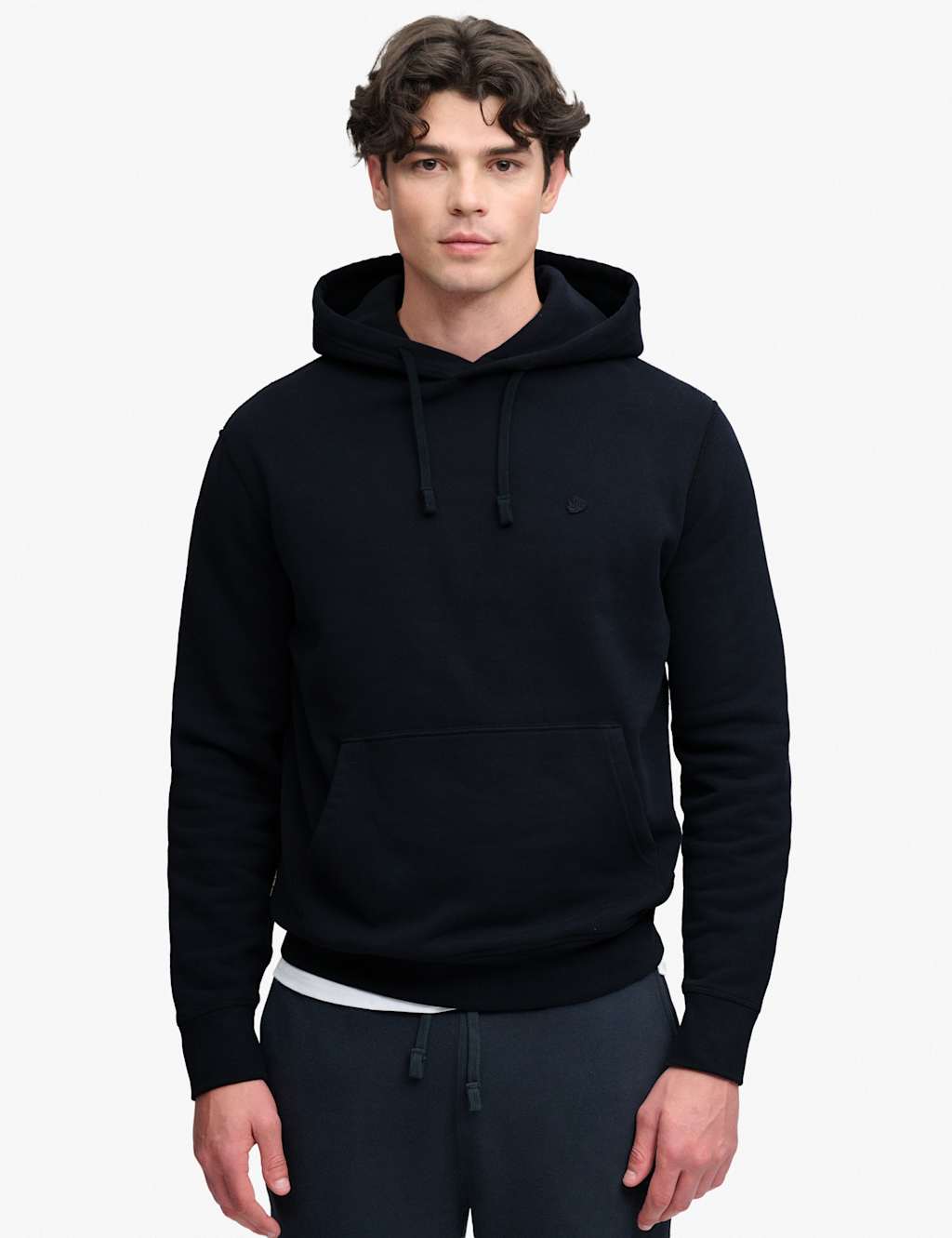 Superdry & Co Men's Cotton Rich Relaxed Hoodie - S - Navy - Available at M&S