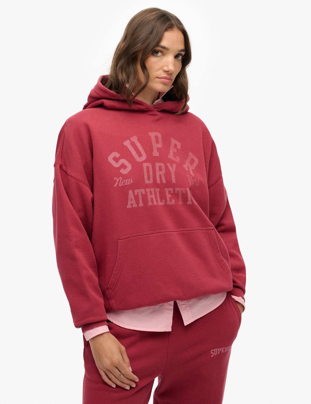 Superdry & Co Women's Pure Cotton Oversized Hoodie - 10 - Red - Available at M&S