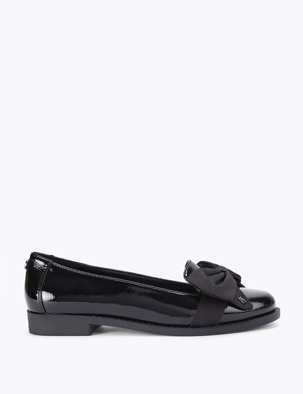 Kurt Geiger Women's Leather Bow Flat Ballet Pumps - 8 - Black - Available at M&S
