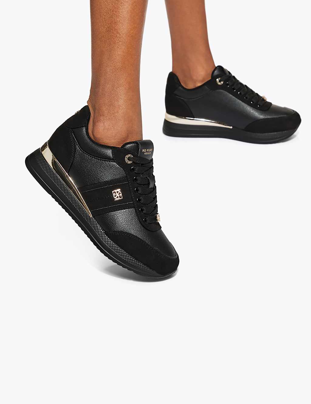Kurt Geiger Women's Lina Trainers - 4 - Black - Available at M&S