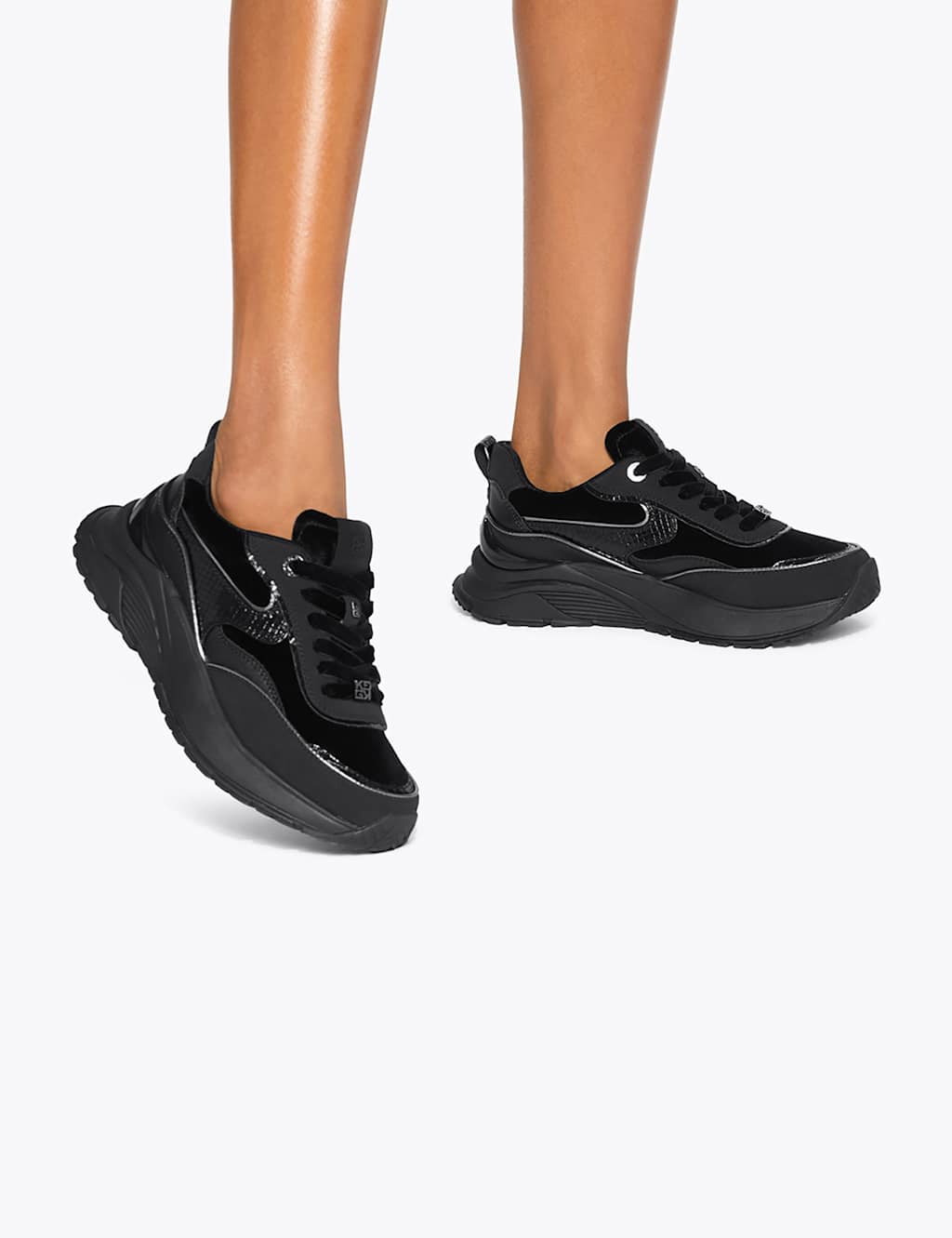 Kurt Geiger Women's Lace Up Chunky Trainers - 3 - Black - Available at M&S