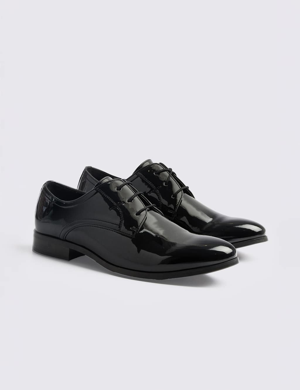 Moss Men's Patent Oxford Shoes - 11 - Black - Available at M&S
