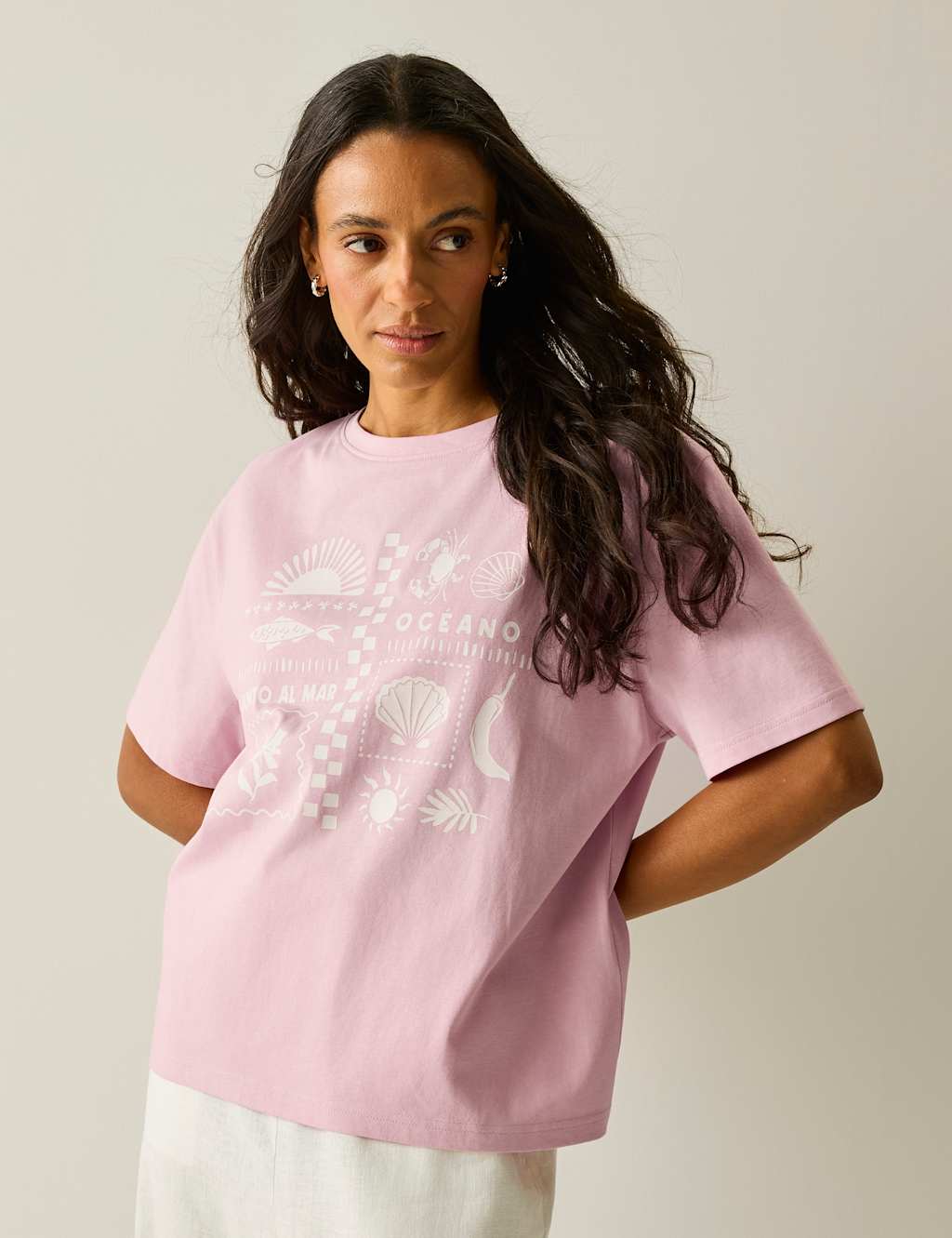 Regatta Women's Baska Pure Cotton Printed T-Shirt - 8 - Pink Mix - Available at M&S