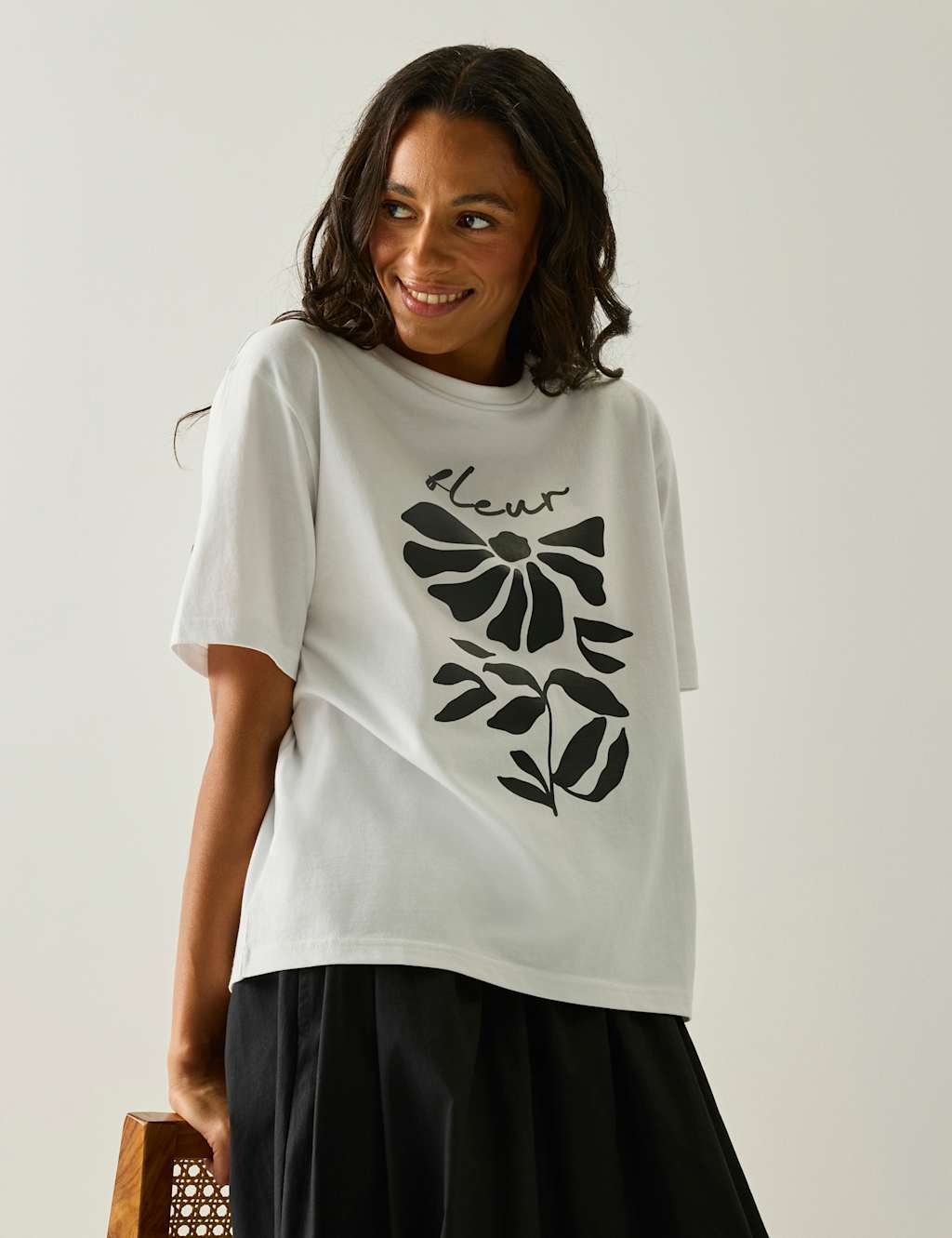 Regatta Women's Baska Pure Cotton Printed T-Shirt - 8 - Beige Mix - Available at M&S