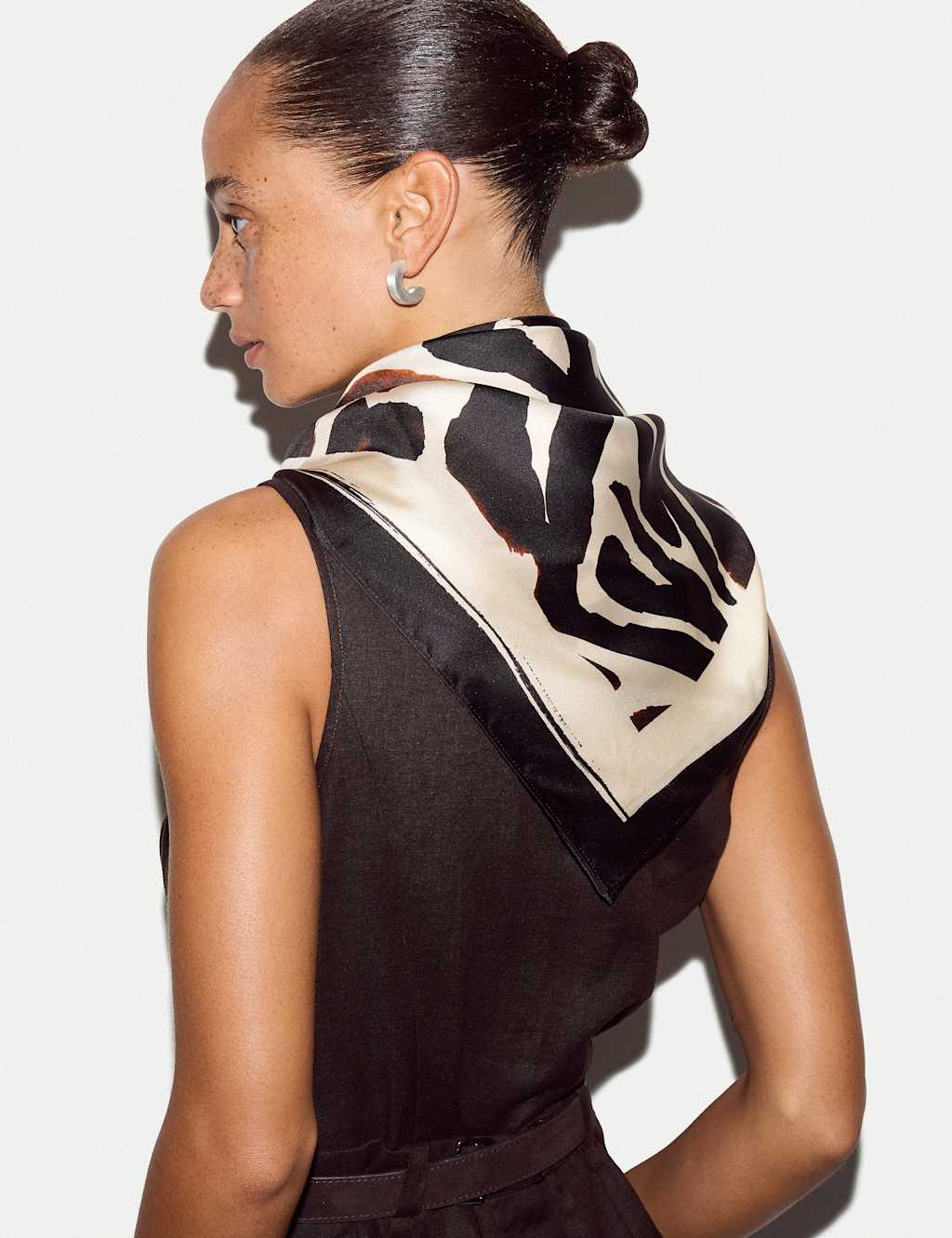 Jigsaw Women's Wool Rich Animal Print Square Scarf - Cream Mix - Available at M&S