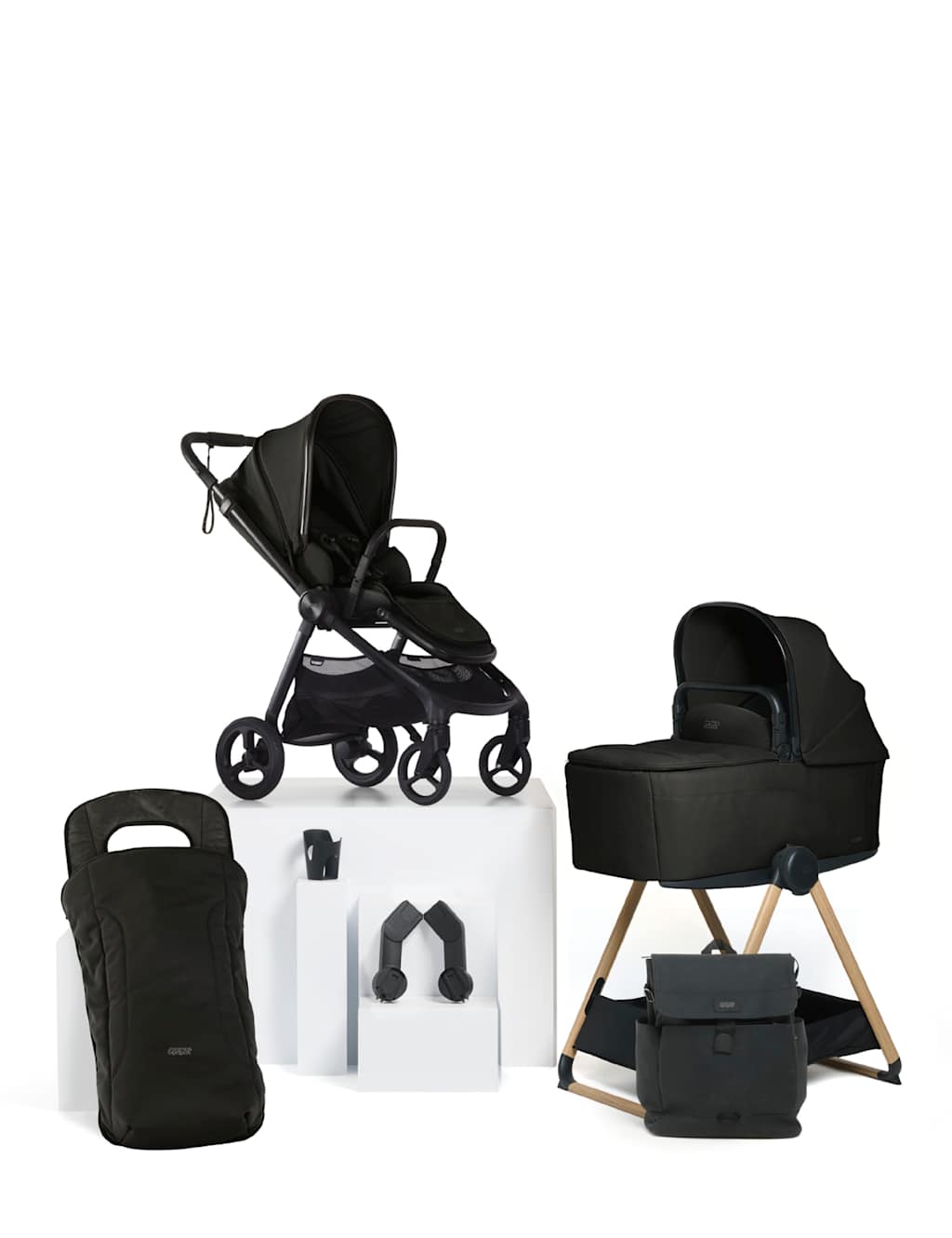 Mamas & Papas Vardo Essential Stand Bundle - Black - Available at M&S