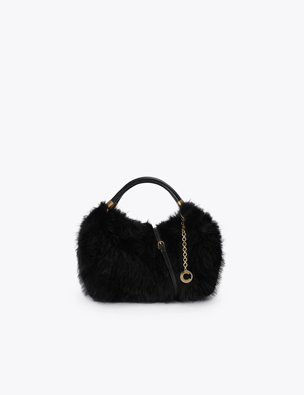 Carvela Women's Faux Fur Mini Cross Body Bag - Black - Available at M&S