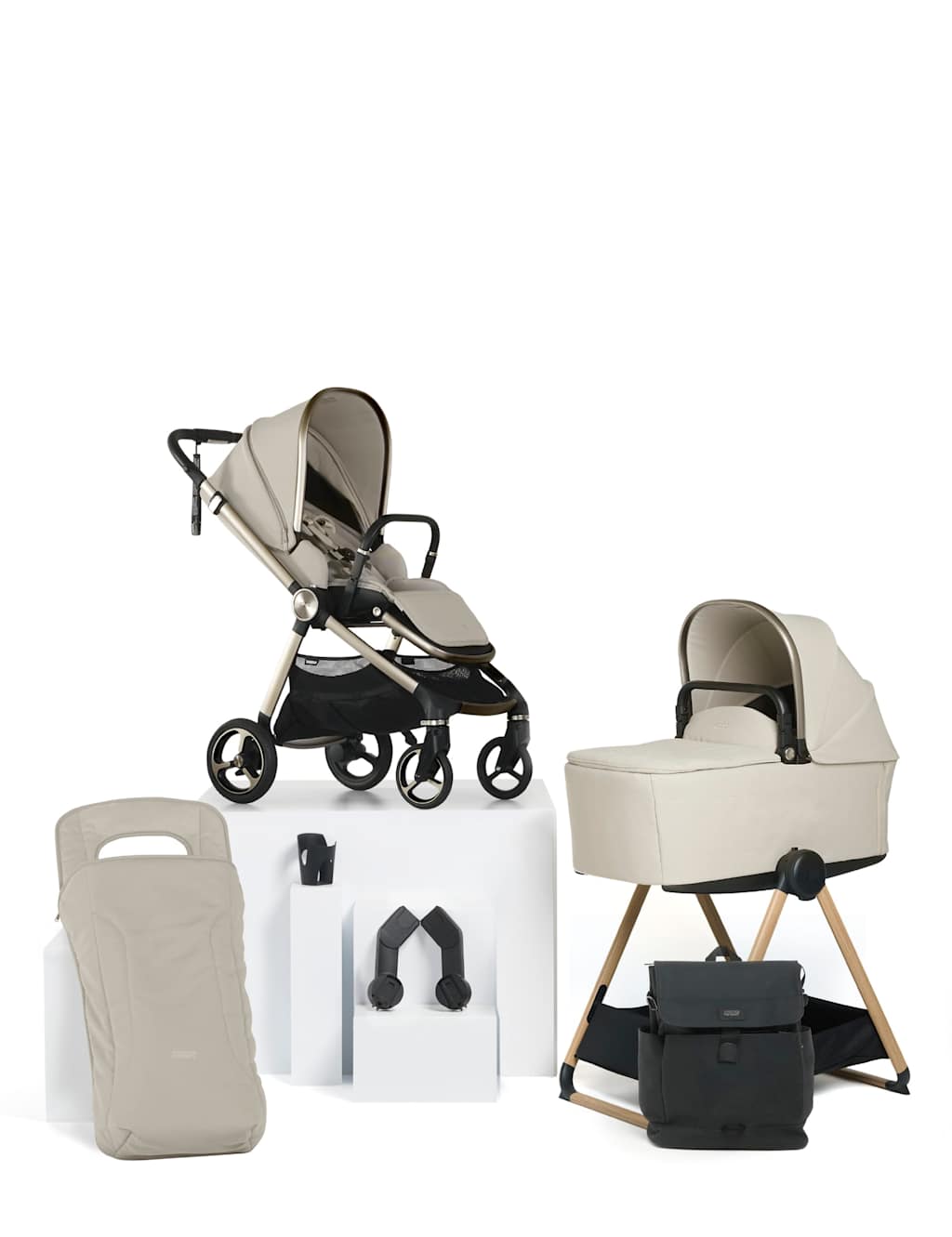 Mamas & Papas Vardo Essential Stand Bundle - Beige - Available at M&S