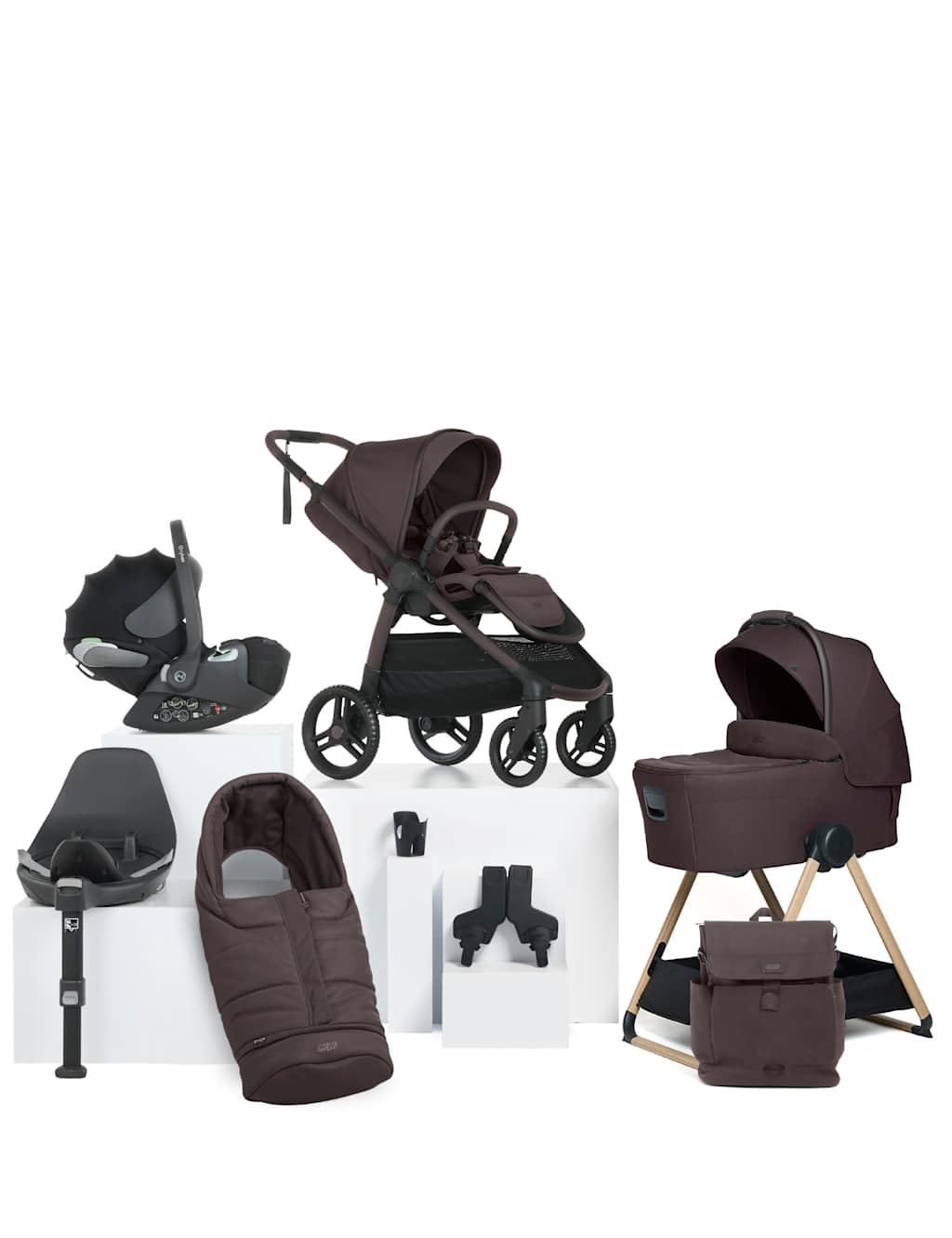 Mamas & Papas Ocarro 2 Complete Stand Bundle - Dark Brown - Available at M&S