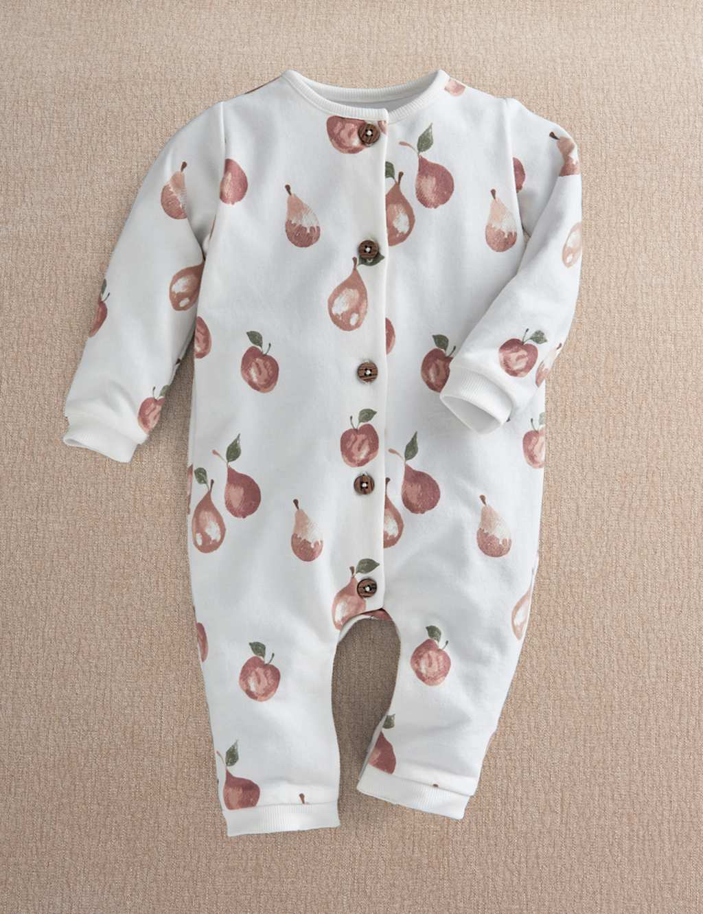 Mamas & Papas Girls Pure Cotton Fruit Print Romper (0-12 Mths) - Newborn - Pink - Available at M&S