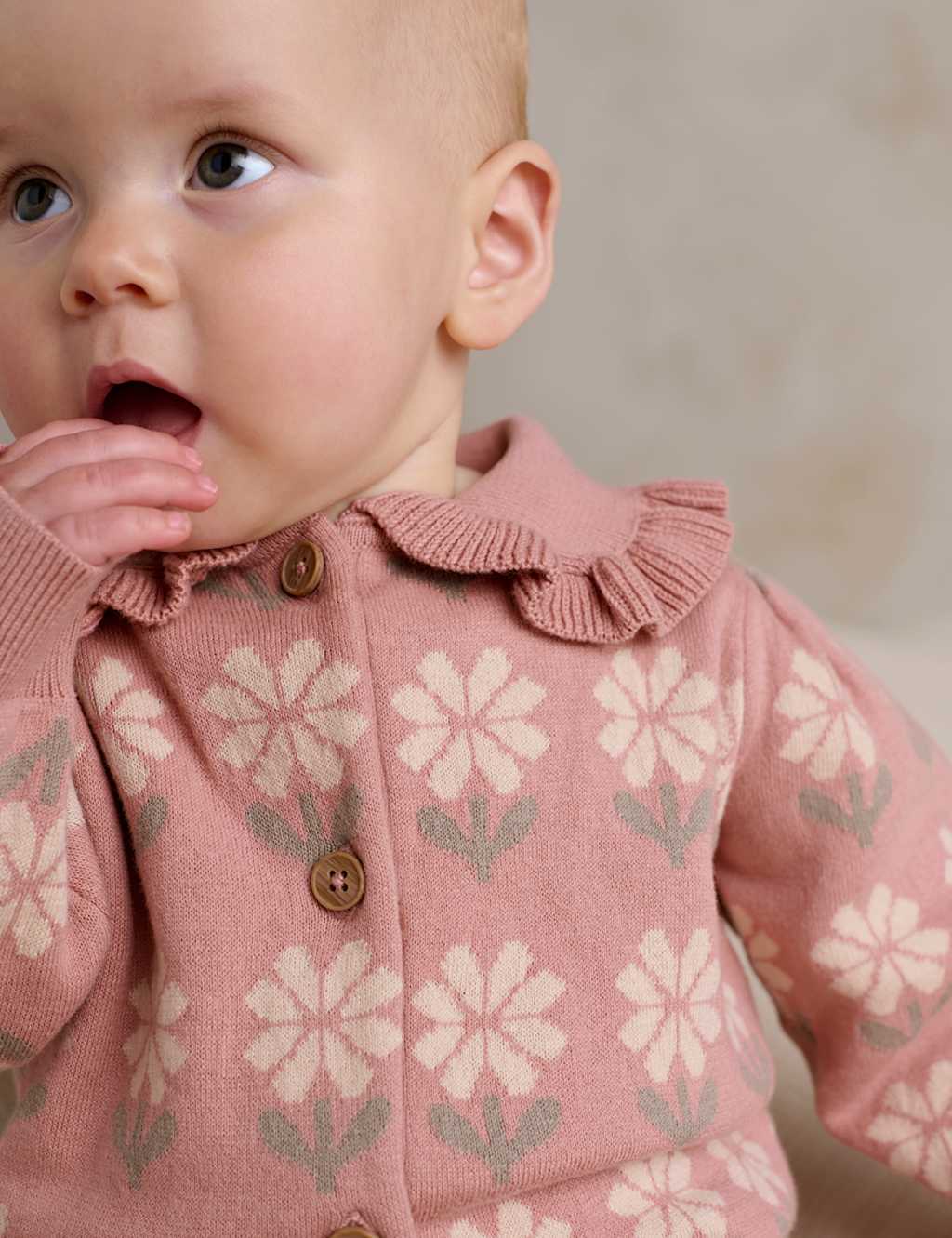 Mamas & Papas Girls Pure Cotton Knitted Romper (0-12 Months) - Newborn - Pink - Available at M&S