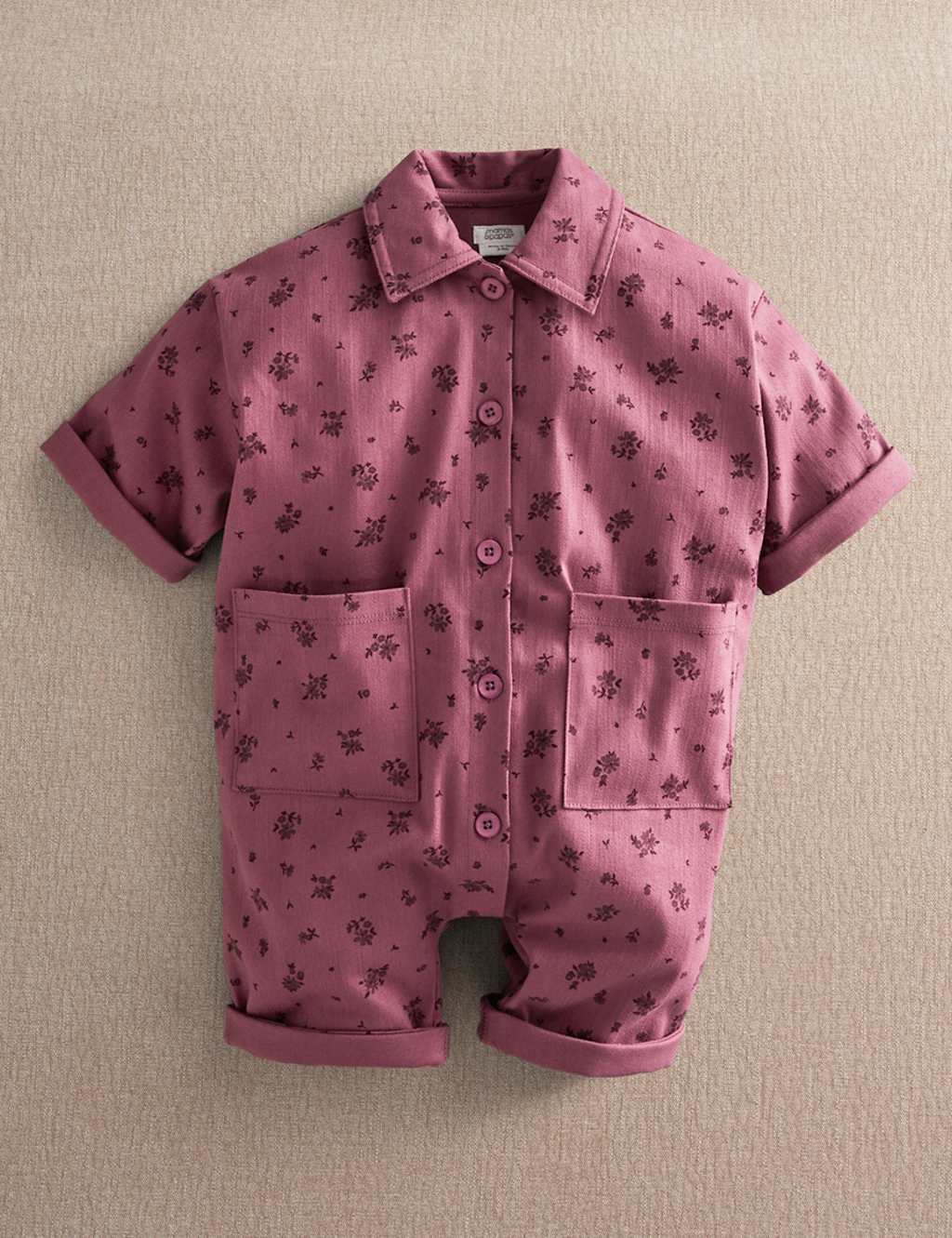Mamas & Papas Girls Cotton Rich Boiler Suit Romper (0-24 Months) - 18-24 Months - Pink - Available at M&S