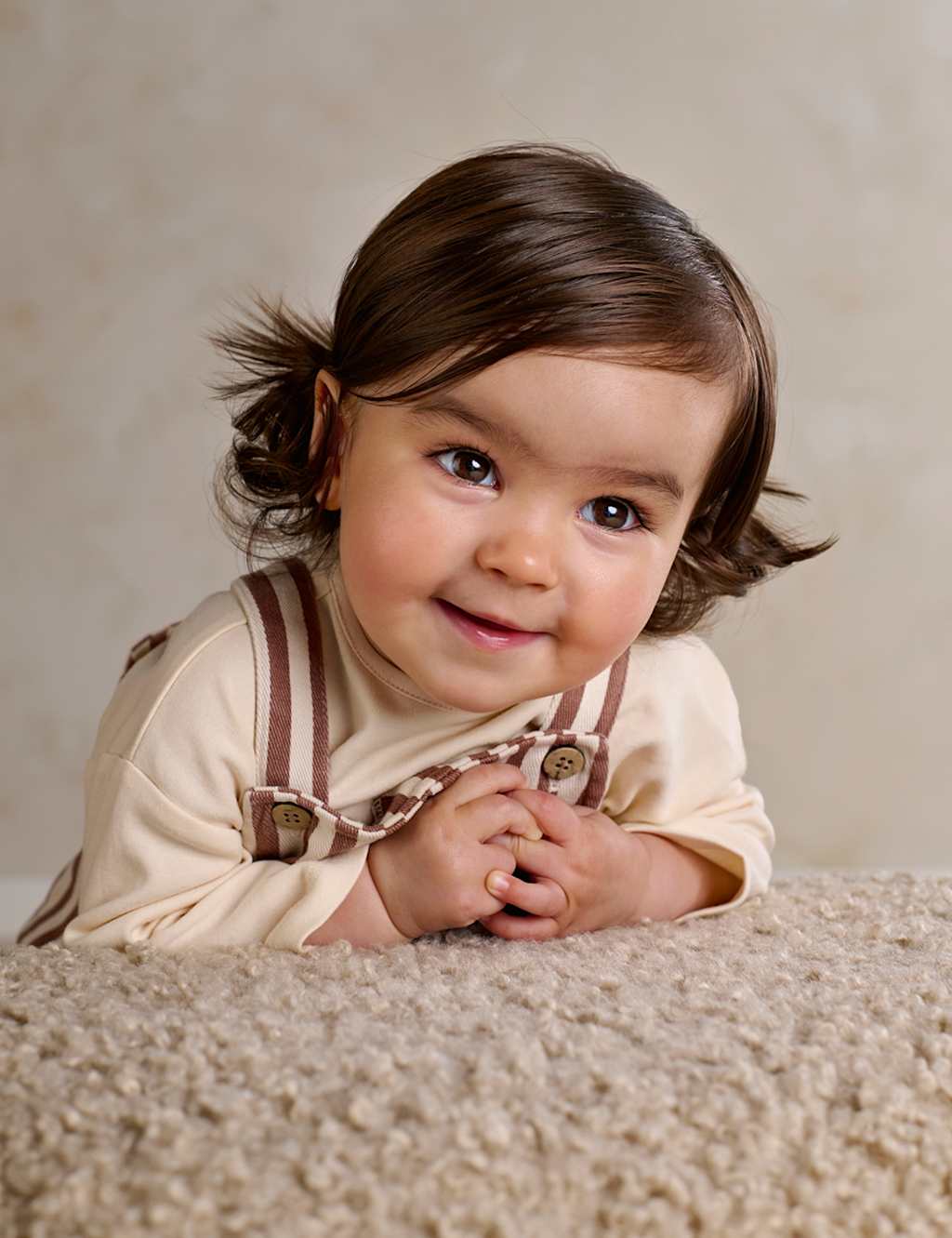 Mamas & Papas Kids 2 Piece Cotton Rich Patterned Dungarees Outfit (0-24 Mths) - 9-12 Months - Brown - Available at M&S