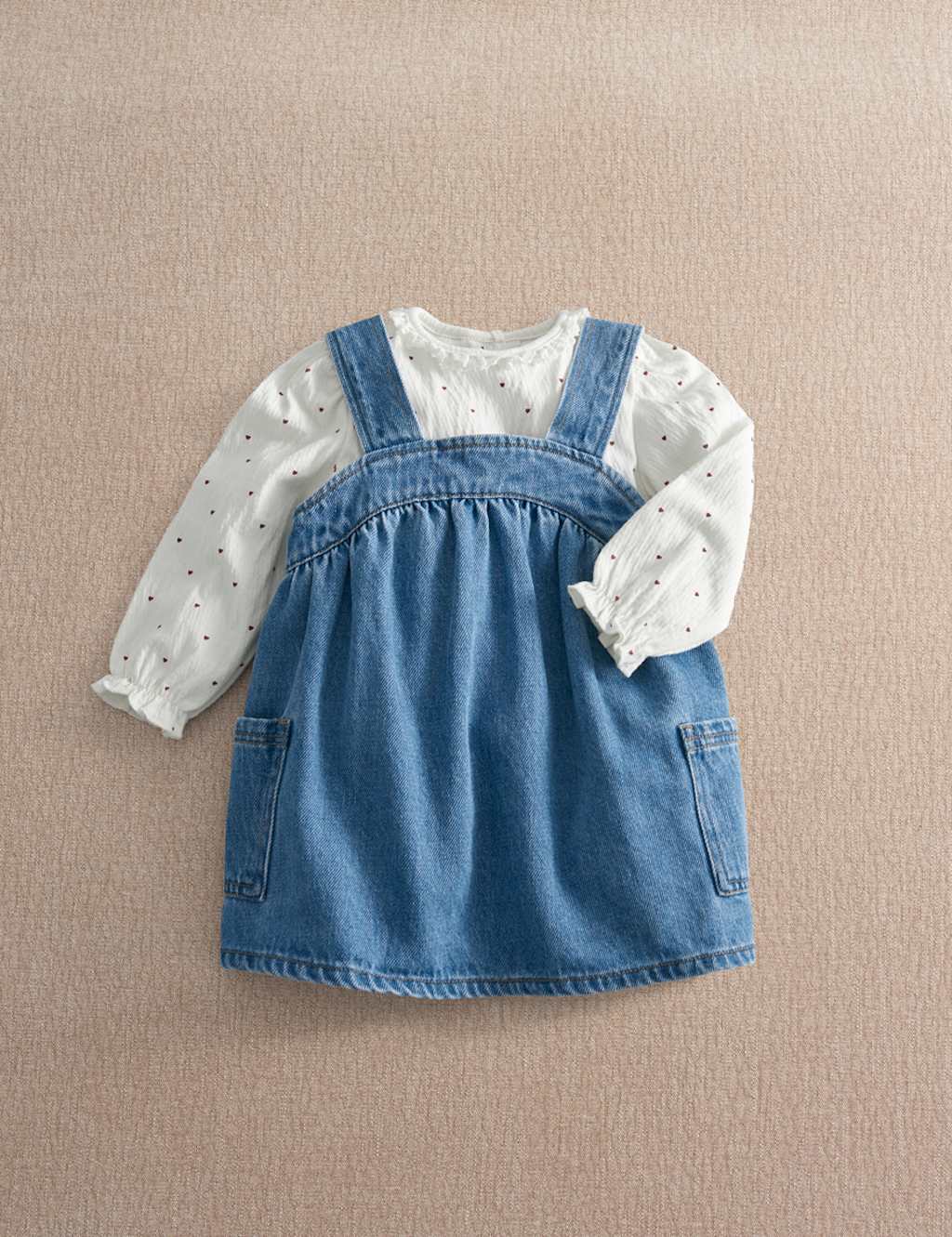 Mamas & Papas Girls 2 Piece Cotton Rich Dress Set (0-24 Mths) - 18-24 Months - Multi - Available at M&S