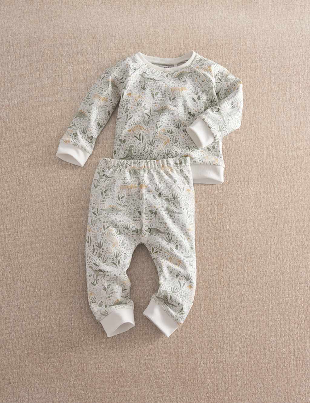 Mamas & Papas Boys Pure Cotton Jersey Dinosaur Pyjamas (3-36 Mths) - 3-6 Months - Multi - Available at M&S