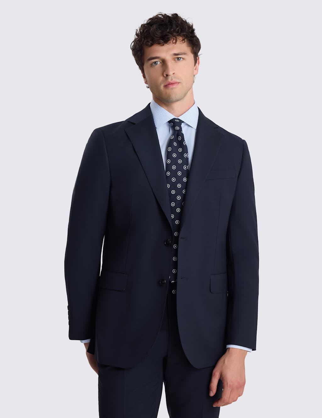 Moss Men's Tailored Fit Performance Suit Jacket - 40 - Navy - Available at M&S
