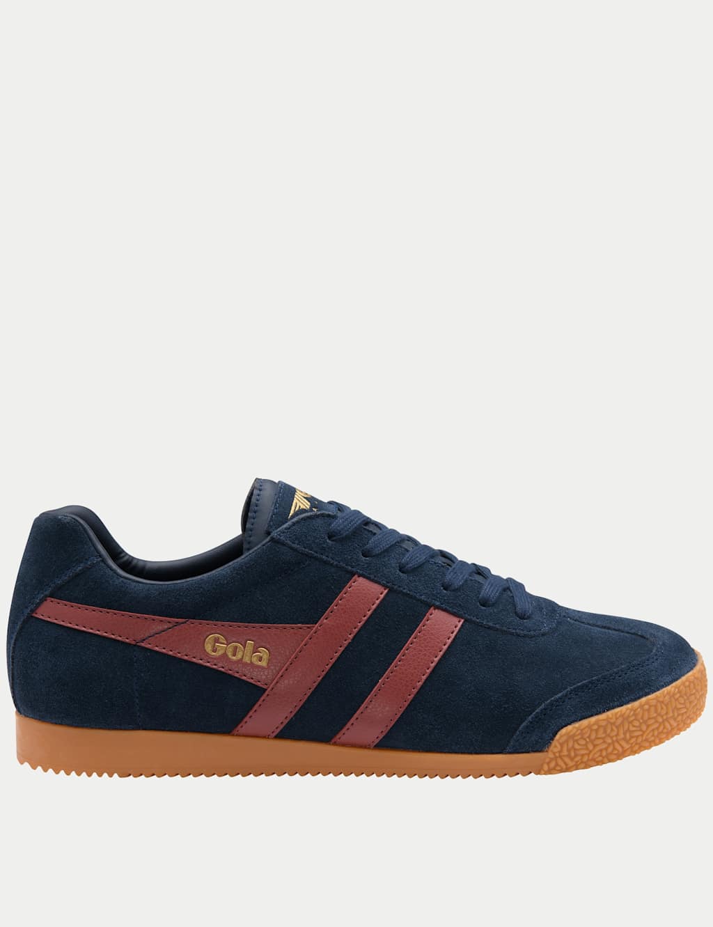 Gola Men's Suede Lace Up Trainers - 6 - Navy Mix - Available at M&S