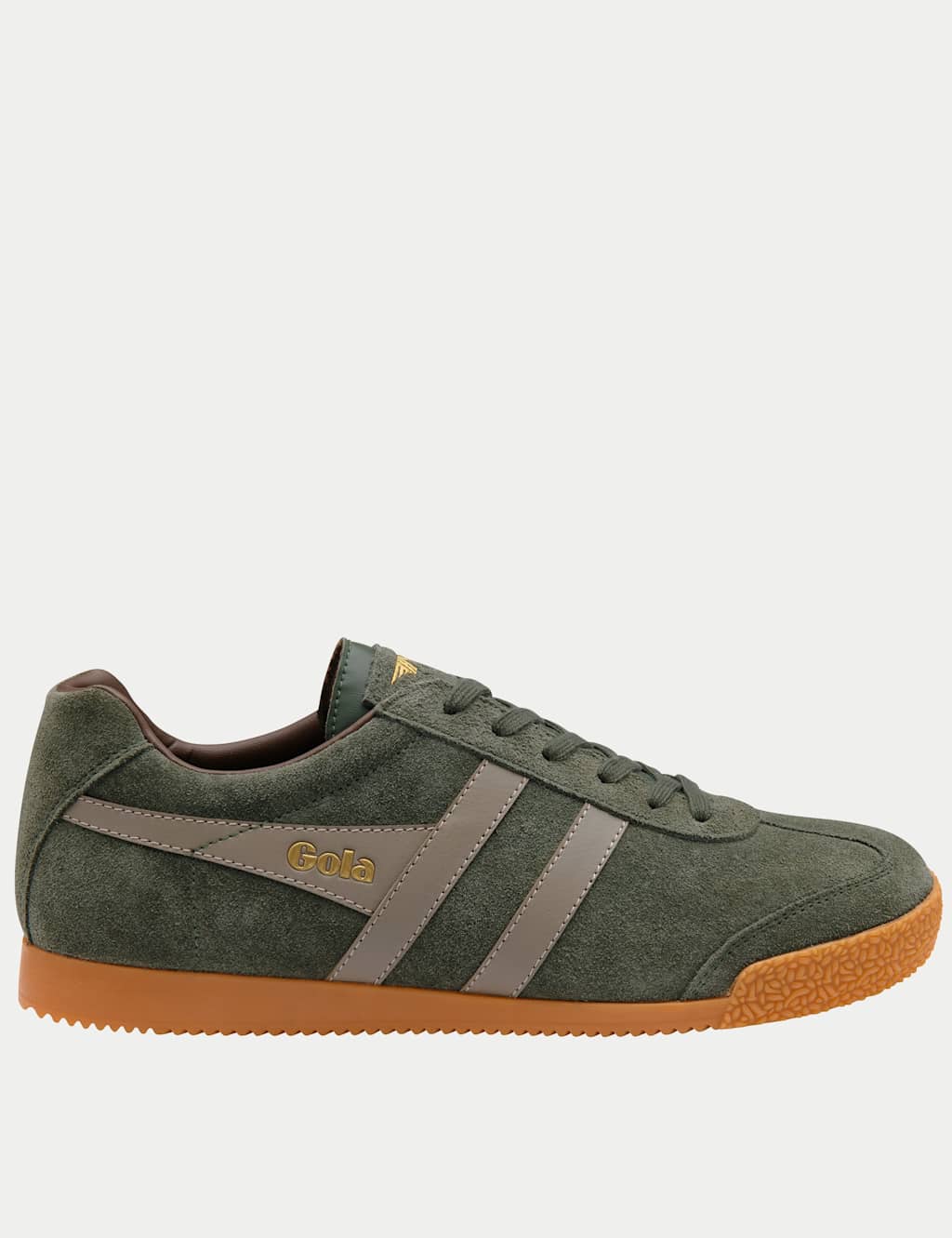 Gola Men's Suede Lace Up Trainers - 11 - Khaki Mix - Available at M&S