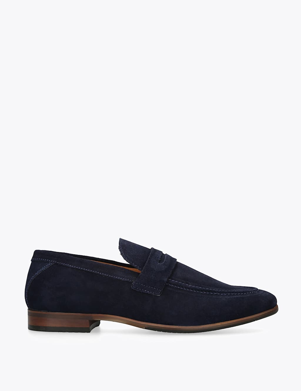 Kurt Geiger Men's Suede Penny Loafers - 9 - Blue - Available at M&S