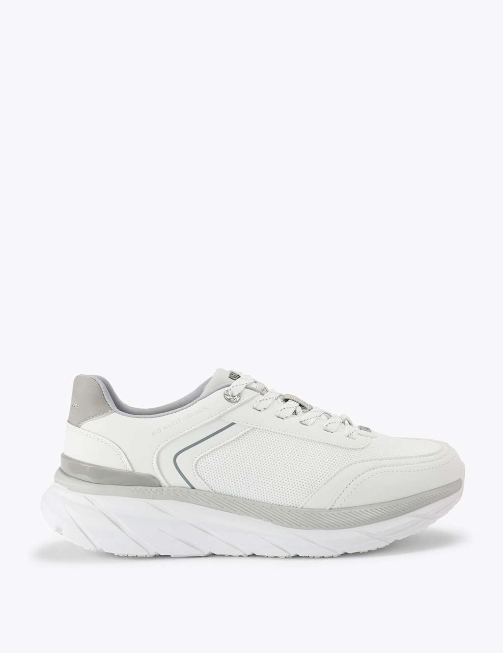 Kurt Geiger Men's Colour Block Lace Up Trainers - 9 - White - Available at M&S