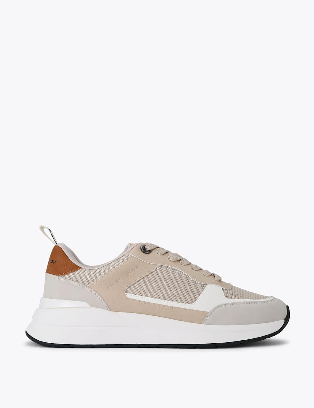 Kurt Geiger Men's Colour Block Lace Up Trainers - 11 - Beige - Available at M&S