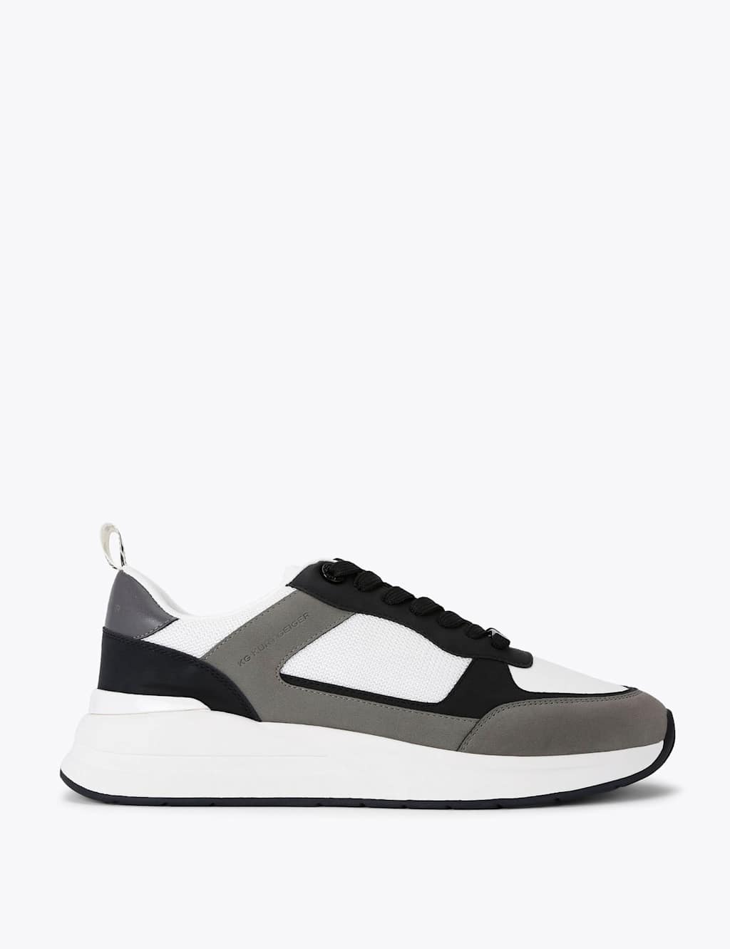 Kurt Geiger Men's Colour Block Lace Up Trainers - 8 - White - Available at M&S