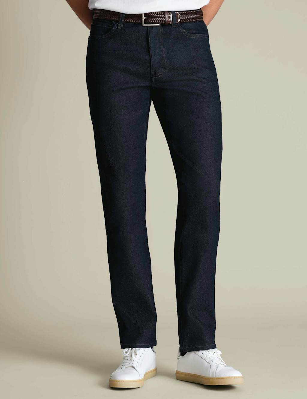 Charles Tyrwhitt Men's Slim Fit 5 Pocket Stretch Jeans - 34/30in - Indigo - Available at M&S