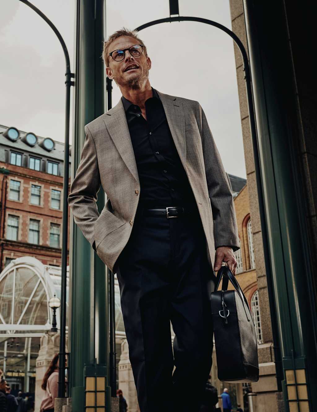 Charles Tyrwhitt Men's Slim Fit Wool Rich Blazer - 46 - Taupe - Available at M&S
