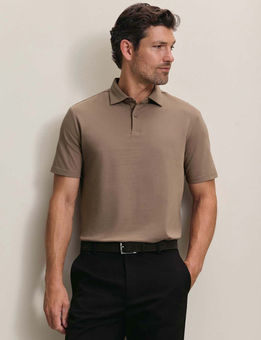Charles Tyrwhitt Men's Cotton Rich Pique Polo Shirt - 3XL - Camel - Available at M&S