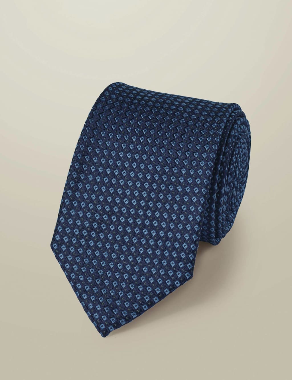 Charles Tyrwhitt Men's Geometric Pure Silk Tie - Blue Mix - Available at M&S