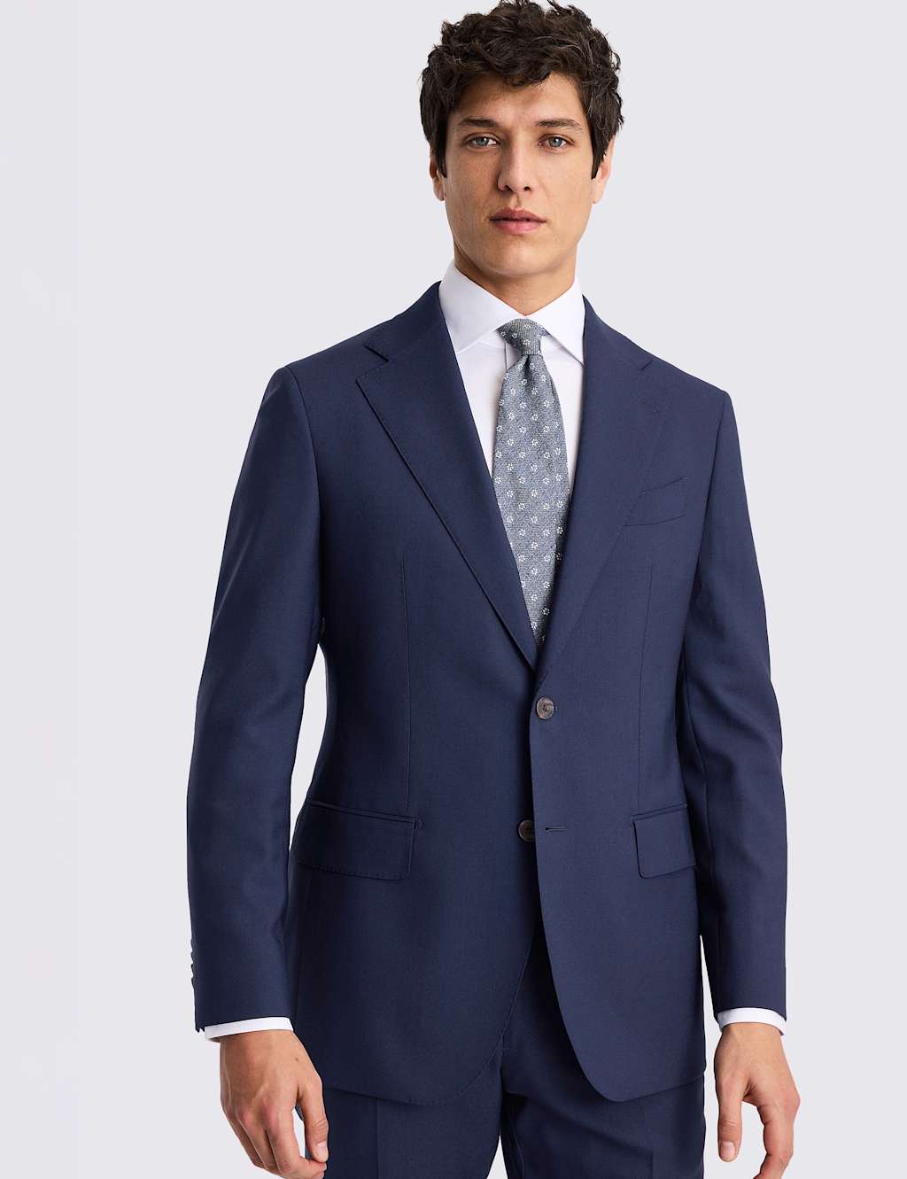 Moss Men's Tailored Fit Pure Italian Wool Suit Jacket - 36 - Bright Blue - Available at M&S