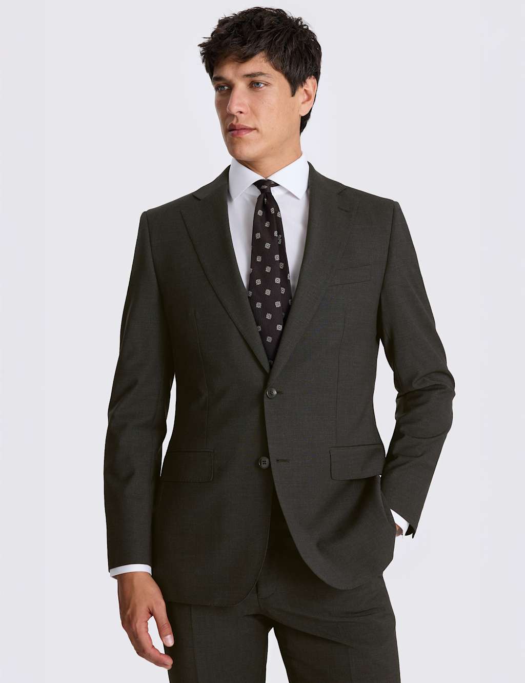 Moss Men's Tailored Fit Wool Rich Suit Jacket - 40 - Charcoal - Available at M&S