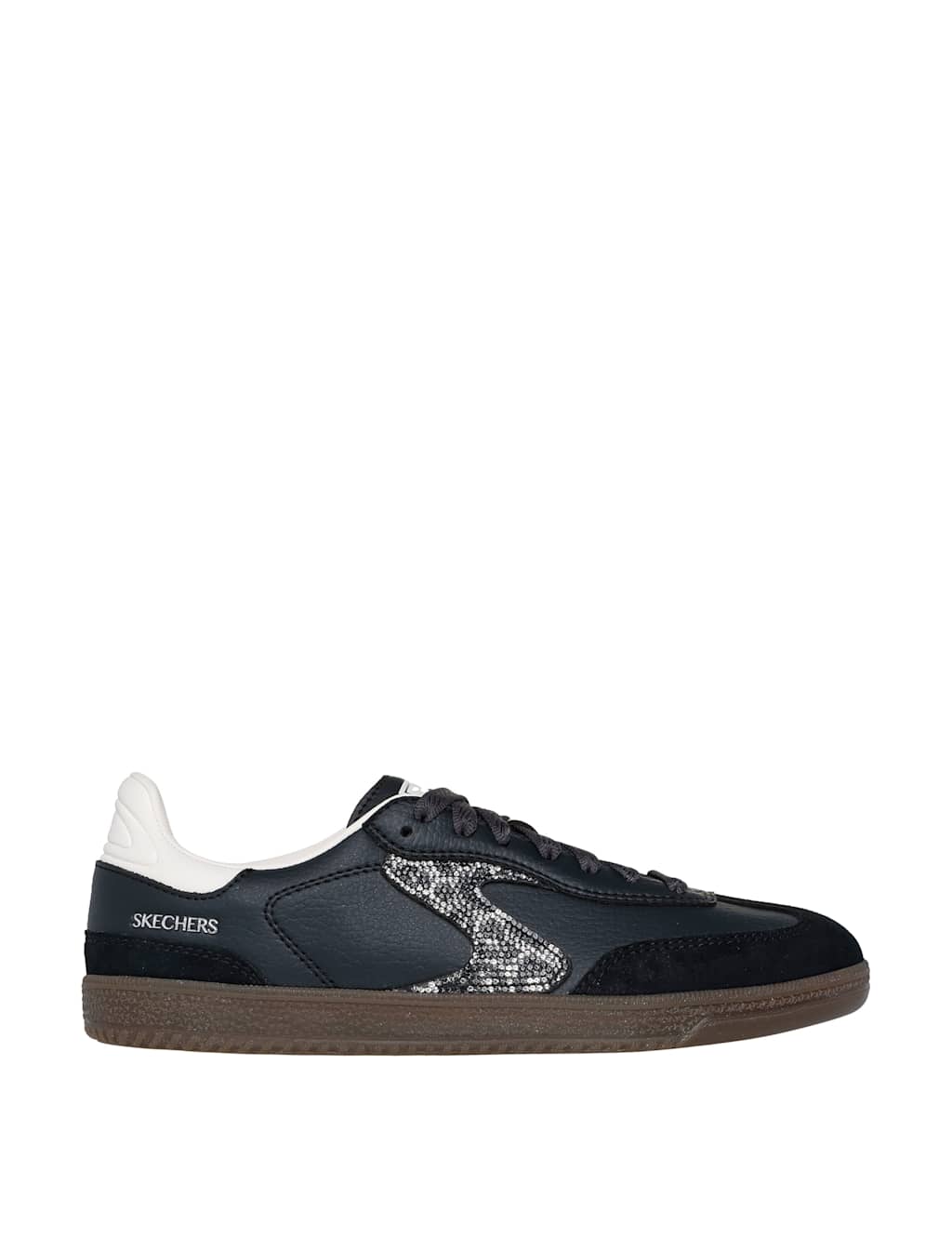 Skechers Women's Hotshot Shimmering Spots Glitter Trainers - 6 - Black - Available at M&S