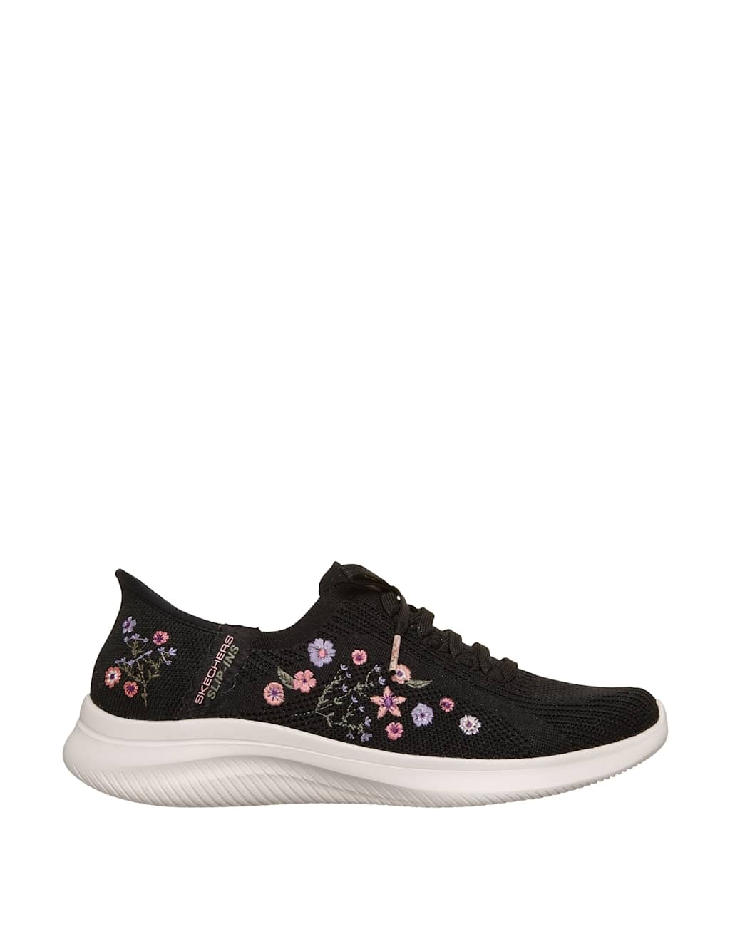 Skechers Women's Slip-ins Ultra Flex 4.0 Sweet Petals Trainers - 6 - Black - Available at M&S