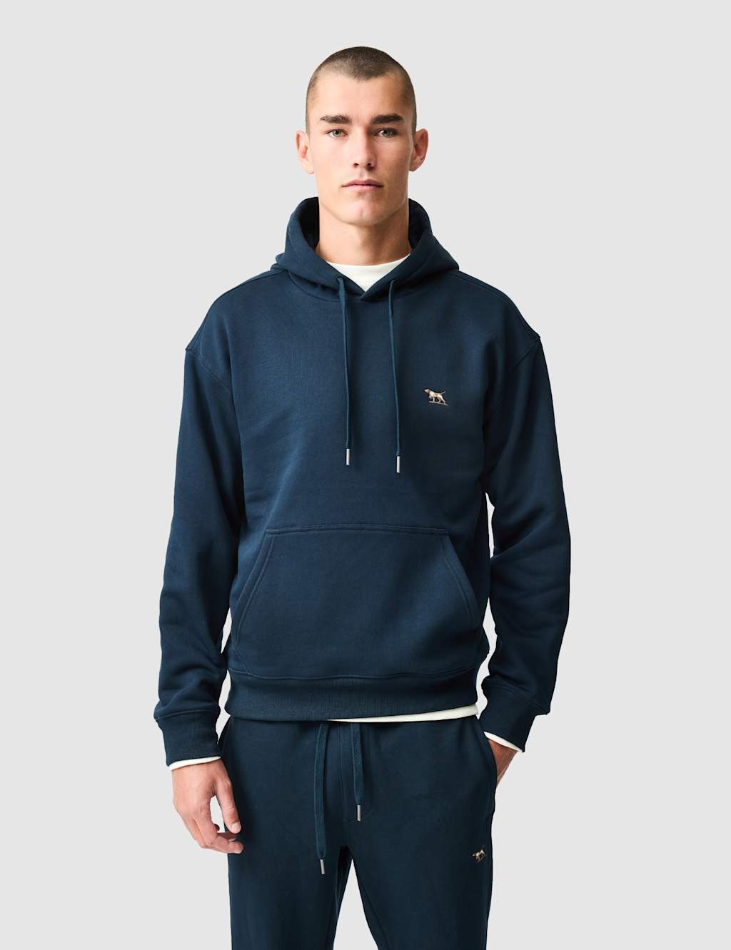 Rodd & Gunn Men's Otago Cotton Rich Hoodie - M - Navy - Available at M&S