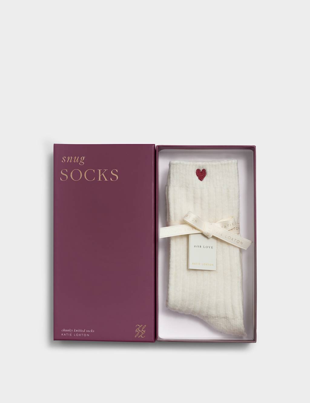 Katie Loxton Women's Sock Gift Box - White - Available at M&S