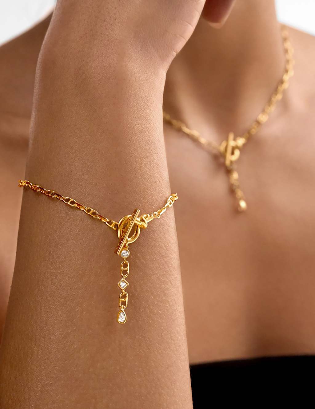Katie Loxton Women's Gold-Plated Waterproof Cubic Zirconia Bracelet - Available at M&S