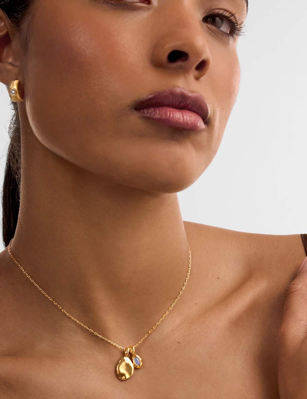 Katie Loxton Women's Gold Plated June Birthstone Necklace - Gold Mix - Available at M&S