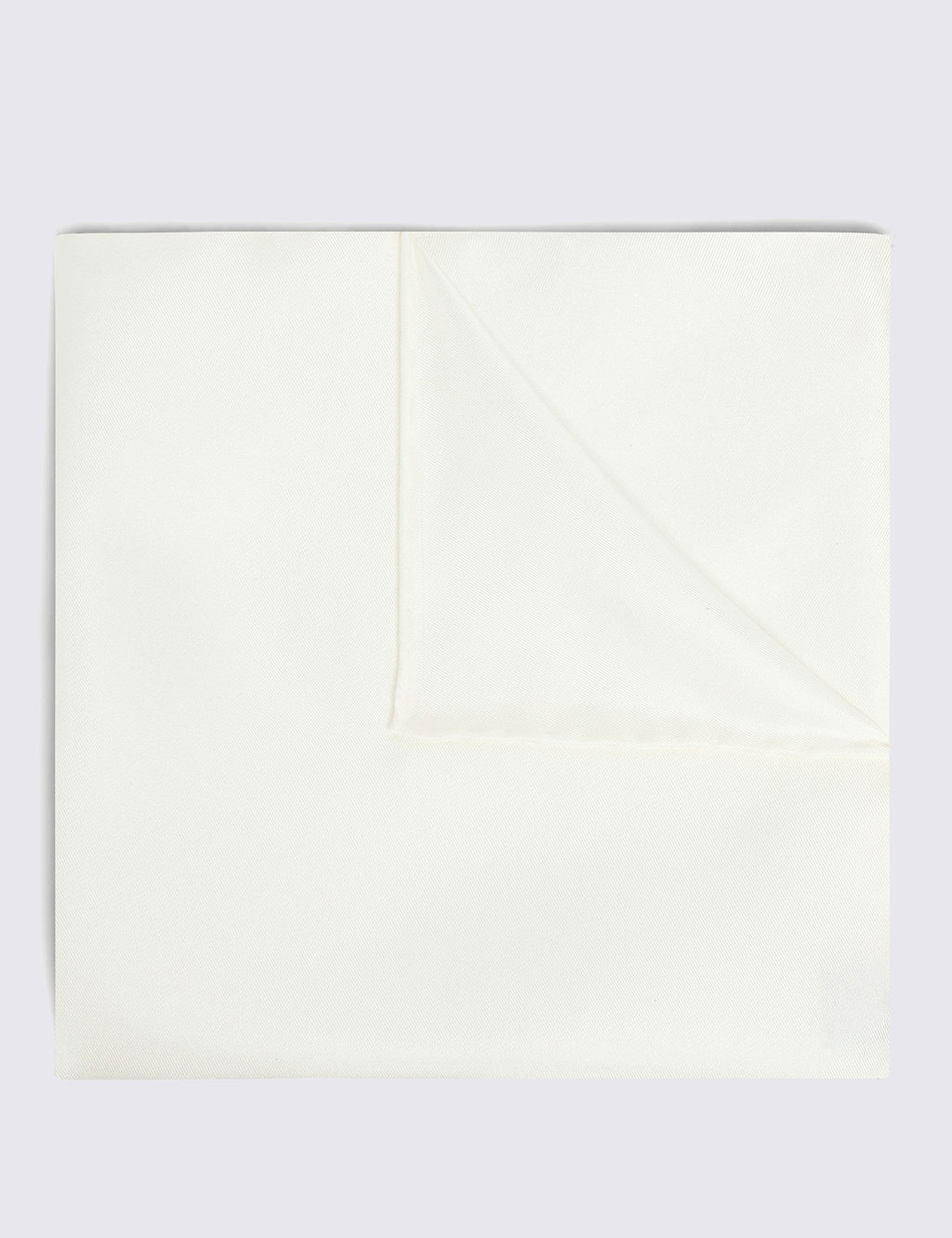 Moss Men's Pure Silk Pocket Square - White - Available at M&S